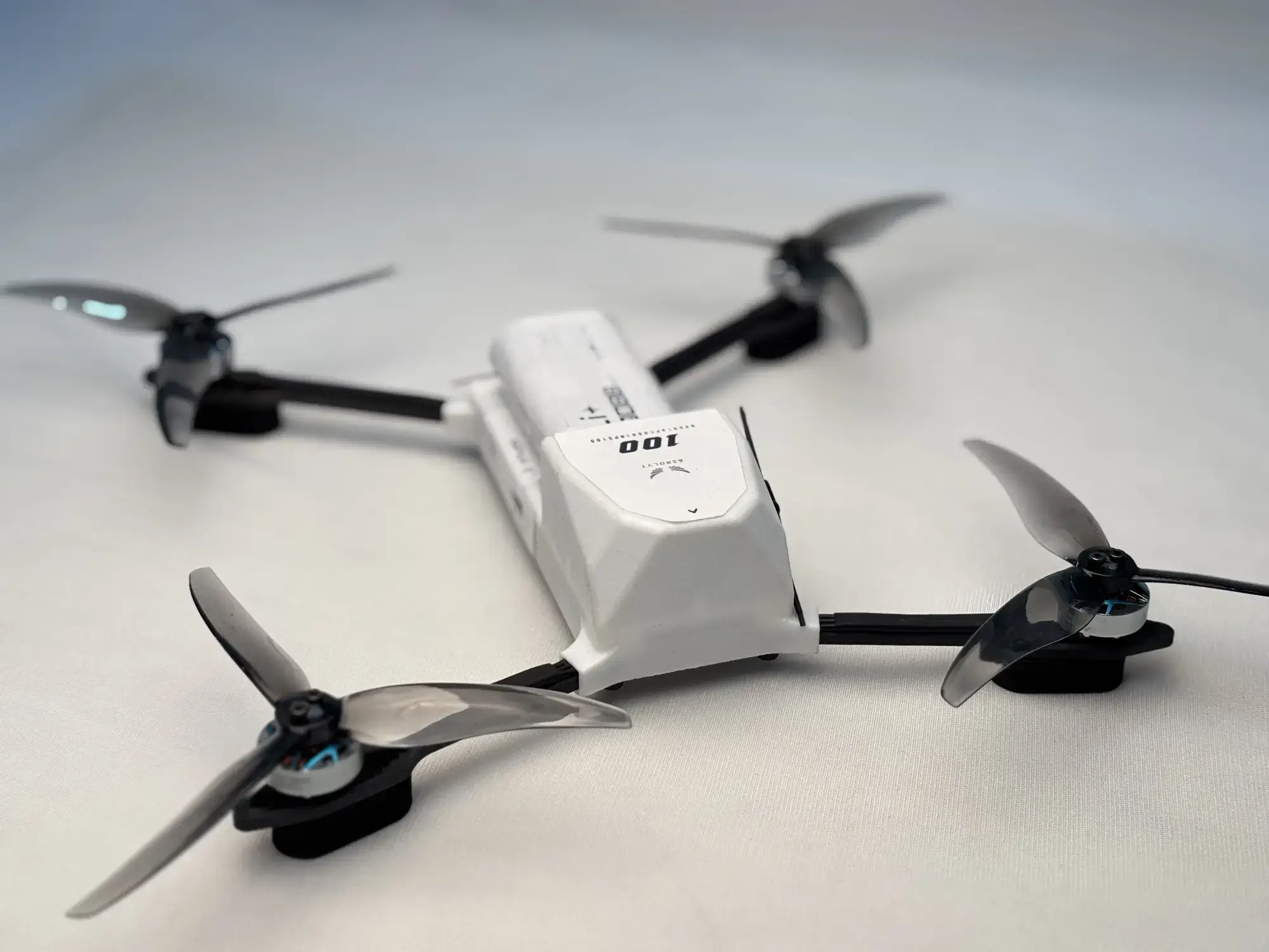 Aerolyt Nano drone in clear focus, representing a top-tier drone manufacturer dedicated to advancing drone technology for mesmerizing drone light shows